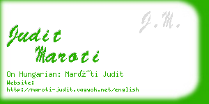 judit maroti business card